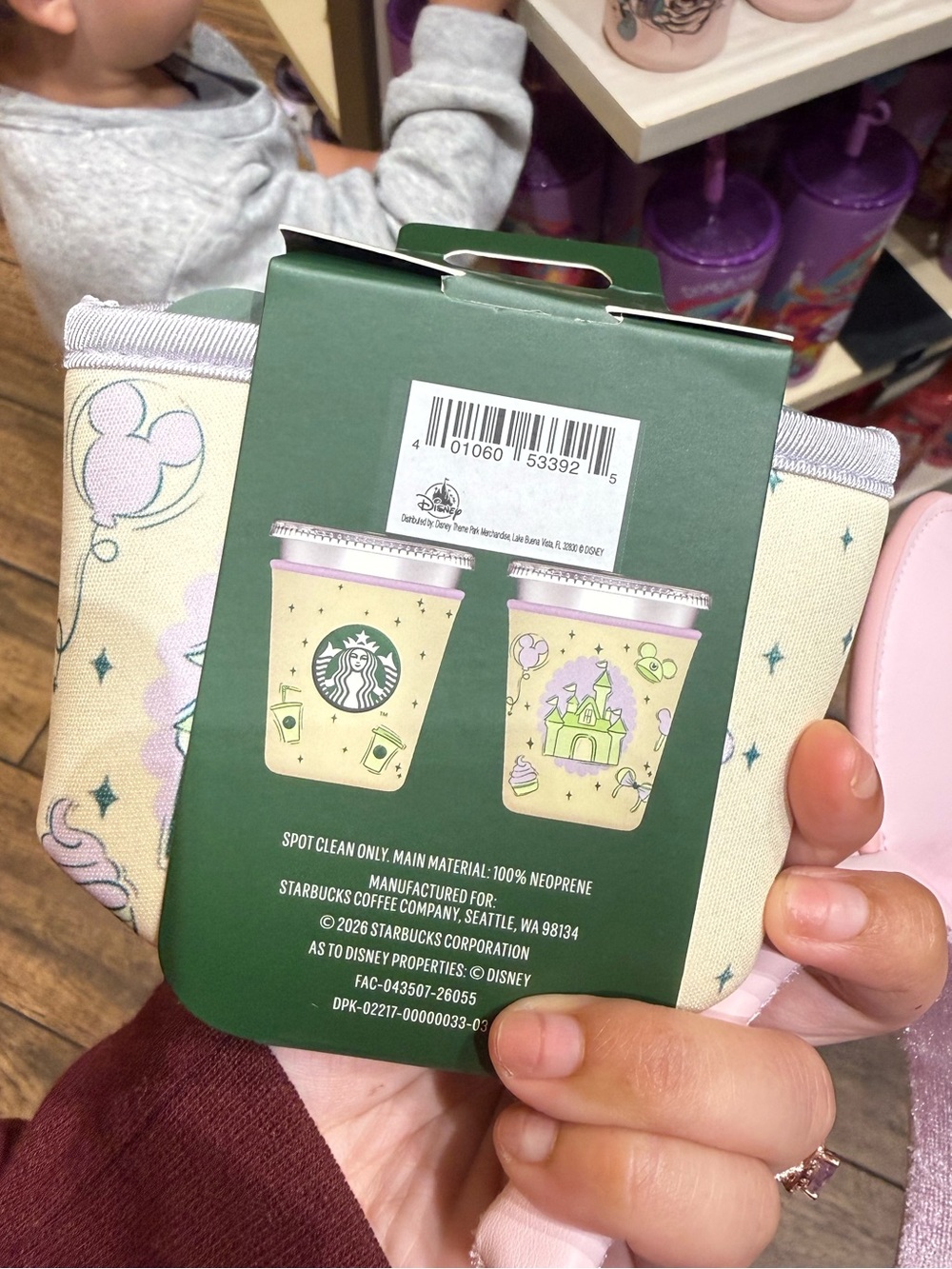 Disneyland exclusive Starbucks fabric cup sleeve